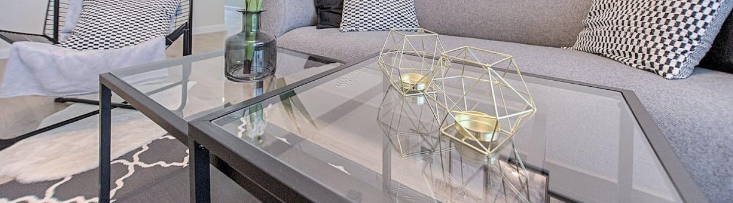 Coffee tables with glass tops